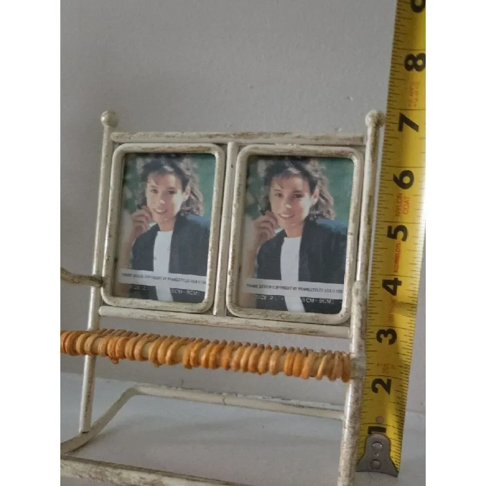 Vintage Double Photo Frame In Shape Of A Rocking Chair